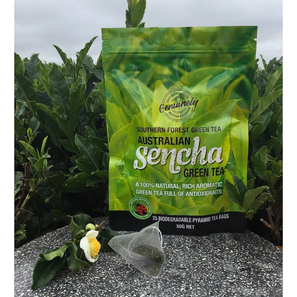 25 Biodegradable Pyramid Sencha Green Tea Bags