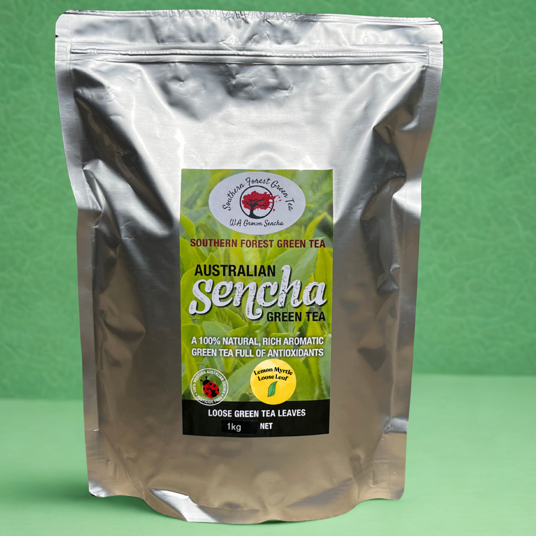 1kg Loose Leaf Sencha and Lemon Myrtle Tea